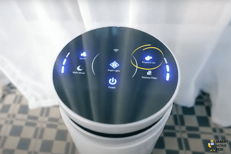 Ioniser option on an beaba air purifier